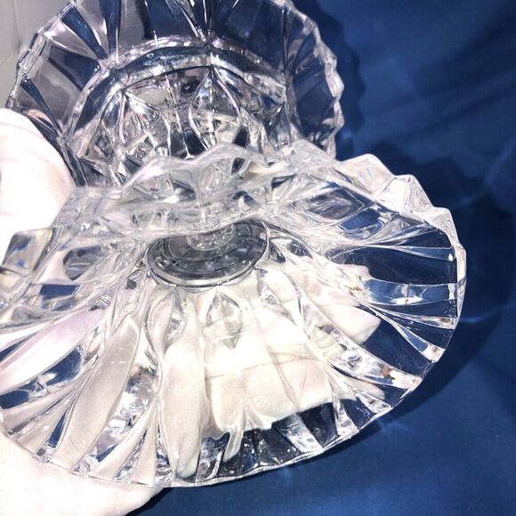 Beverly Clark  Collection Candle Holder Cristal 24% Pillar 4x5” 1999 From France - Picture 5 of 11
